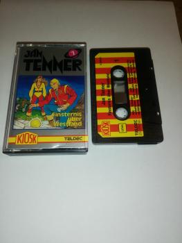 Jan Tenner der Superheld Folge 7 Finsternis über Westland 4-fach Schwarz geschraubt Schwarz mit Rot Gelben Aufkleber 4.25615 CD Kiosk Teldec